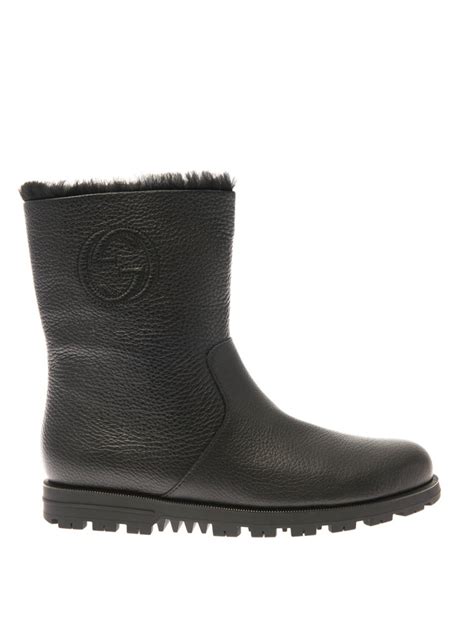 gucci boots with fur